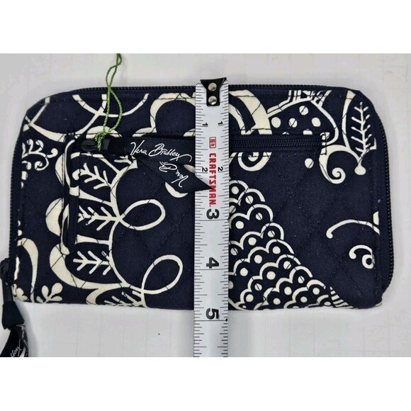 Vera Bradley Twirly Birds Navy Blue Zip Around Wallet NWT - Picture 6 of 9